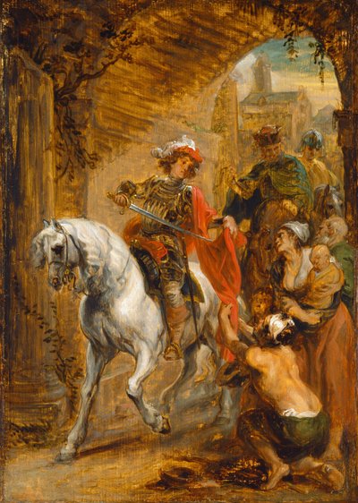 Saint Martin Dividing His Cloak by Jan Boeckhorst