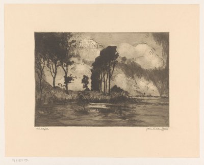 Landscape by Jan C. van der Ven (signed by artist)