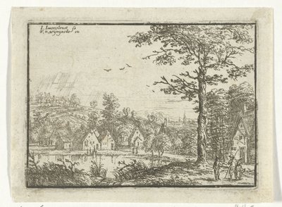 Houses by a Lake by Jan Carel Immenraet