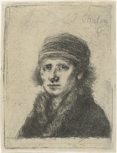 Young Man with Fur Collar by Jan Chalon