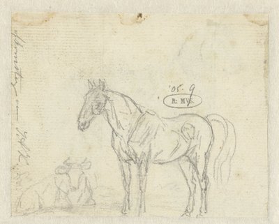 Sketch of a Horse and Cow by Jan Dasveldt