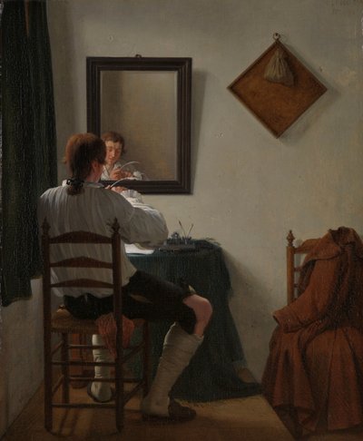 A Writer Trimming His Pen by Jan Ekels (II)