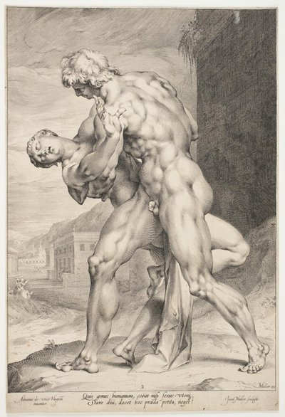 A Roman Abducting a Sabine Woman by Jan Harmensz. Muller