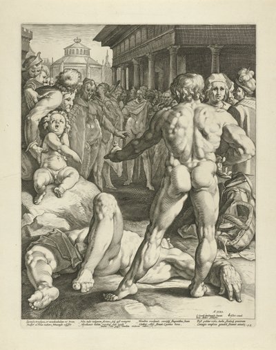 Fight Between Odysseus and Irus by Jan Harmensz. Muller