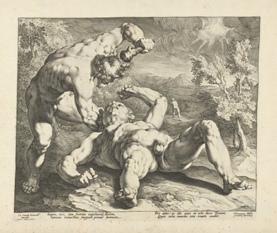 Cain Kills Abel by Jan Harmensz. Muller