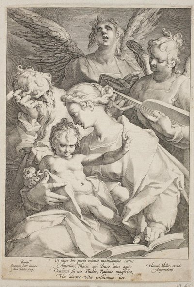 The Holy Family Attended by Angels by Jan Harmensz. Muller