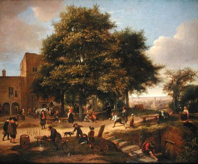 A Country Inn with Skittle Players by Jan Havicksz. Steen