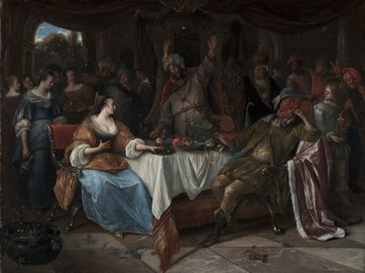 Esther, Ahasuerus, and Haman by Jan Havicksz. Steen