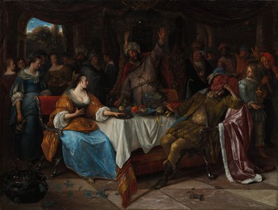 Esther, Ahasuerus, and Haman by Jan Havickszoon Steen