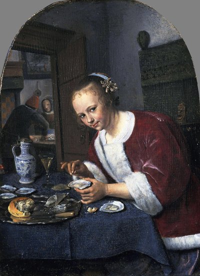 Girl with oysters by Jan Havickszoon Steen