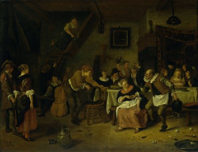Peasant Wedding, 1672 by Jan Havickszoon Steen