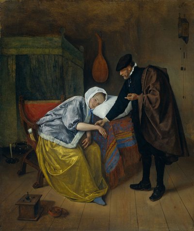 Sick Woman by Jan Havickszoon Steen