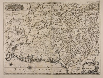 Description of Guienne by Jan Janssonius