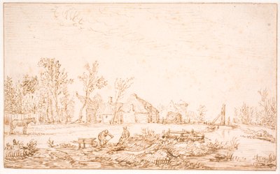 A Canal Near a Village by Jan Josefsz van Goyen