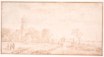 Village Church in Lisse by Jan Josefsz van Goyen
