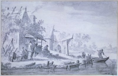Fishing Village by Jan Josephsz van Goyen