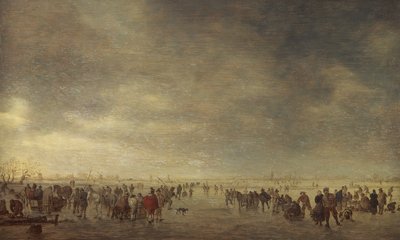 Ice Skaters by Jan Josephsz van Goyen