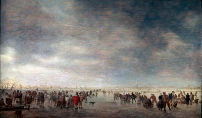 Ice Skaters, 1641 by Jan Josephsz van Goyen
