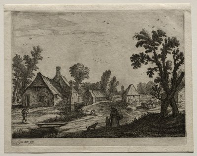 The Plank over the Stream by Jan Josephsz van Goyen