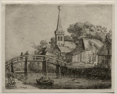 The Wooden Bridge by Jan Josephsz van Goyen