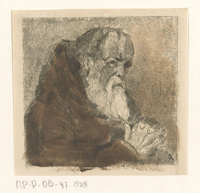 Praying Monk by Jan Karel Jacob de Jonge