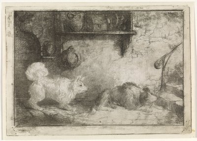 Two Dogs by Jan Karel Jacob de Jonge