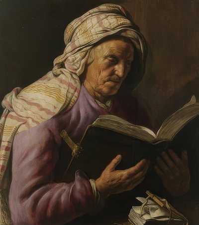 Old Woman Reading by Jan Lievens