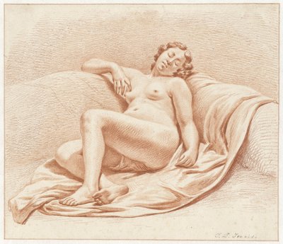 Reclining Female Nude by Jan Lodewijk Jonxis