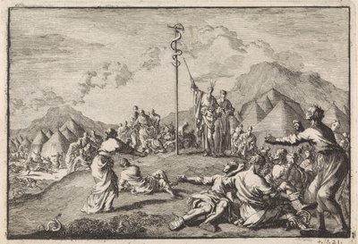 Raising of the Bronze Serpent by Jan Luyken