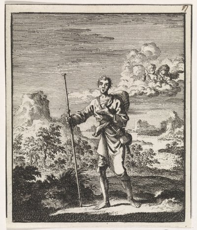 Pilgrim in a Mountain Landscape by Jan Luyken