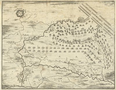 Map of the Battle of Landen by Jan Luyken