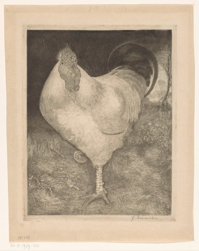 Rooster on One Leg by Jan Mankes (signed by artist)