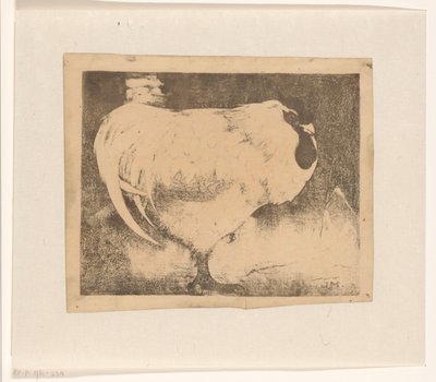Crouching Rooster by Jan Mankes