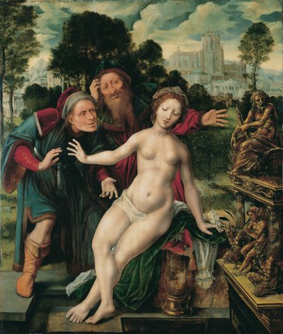 Susannah and the Elders by Jan Massys or Metsys