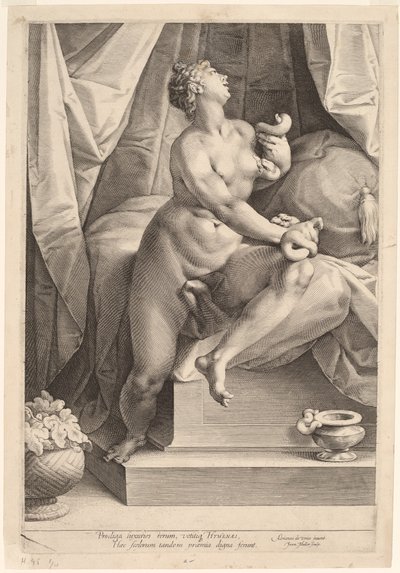 Cleopatra by Jan Muller, after Adriaen de Vries