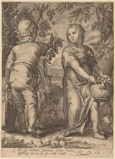 Autumn by Jan Pietersz Saenredam after Hendrik Goltzius