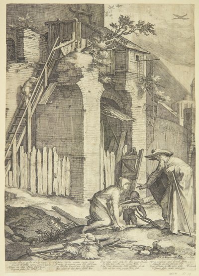 Elijah Comes to the Widow in Zarephath by Jan Saenredam