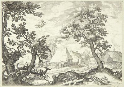 Landscape with the Abduction of Ganymede by Jan Saenredam