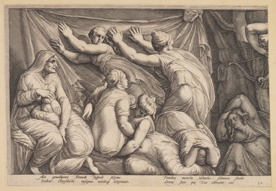 The Punishment of Niobe (Plate 1) by Jan Saenredam