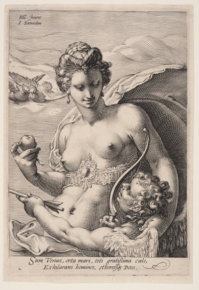 Venus and Cupid, from Three Goddesses by Jan Saenredam