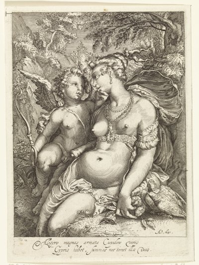 Venus and Cupid by Jan Saenredam