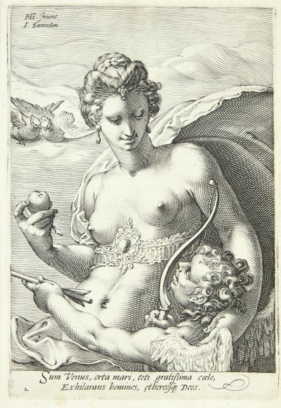 Venus and Cupid by Jan Saenredam