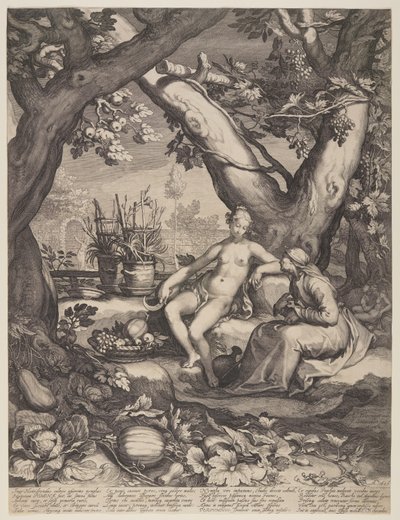 Vertumnus and Pomona by Jan Saenredam