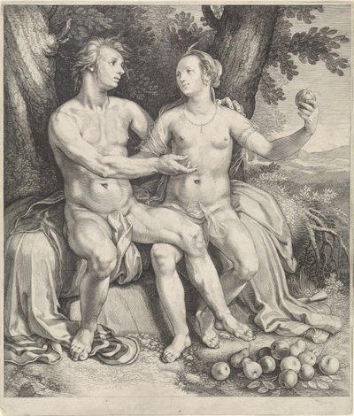Vertumnus and Pomona by Jan Saenredam