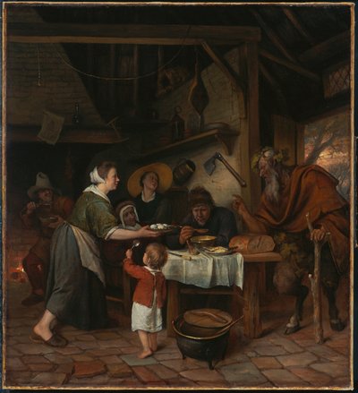 The Satyr and the Peasant Family by Jan Steen