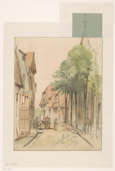 View of the Kirchenstrasze in Lingen by Jan Striening