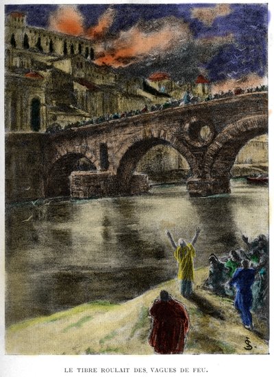The Tiber rolled waves of fire by Jan Styka