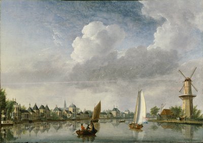 The Spaarne River in Haarlem by Jan Ten Compe