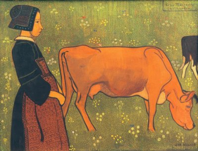 Marianne and Her Cow by Jan Verkade