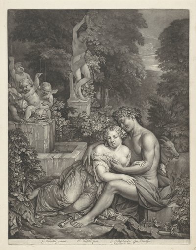 Vertumnus and Pomona by Jan Verkolje (I)